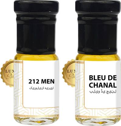 Luxify Scent 212men & Bad Boy Attar Combo | Undiluted & Alcohol Free Itaar | Long Lasting Floral Attar