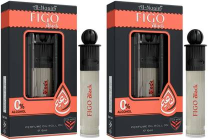 Al-Nuaim Silver Series Figo Black 6ml Each (Pack of 2) Floral Attar
