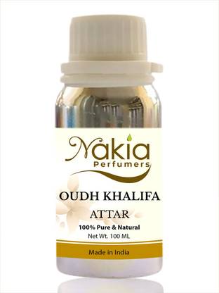 Nakia Oudh Khalifa Attar Perfume Oil | Alcohol free Ittar Scent (100ml) Floral Attar