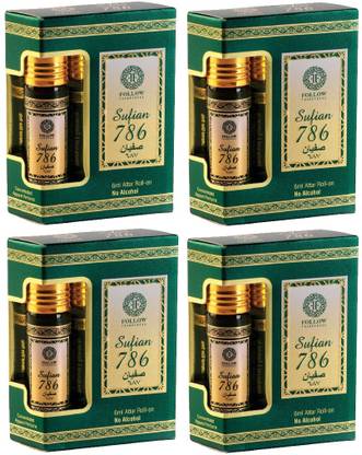 Girnar 4 SUFIAN 786 ATTAR ,6 ML EACH, PACK OF 4. Herbal Attar