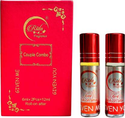 RIDA FRAGRANCE Set Of 2 Couple Combo Attar Of 6ML | [ Given Me & Given You ] 6ml x 2 Floral Attar