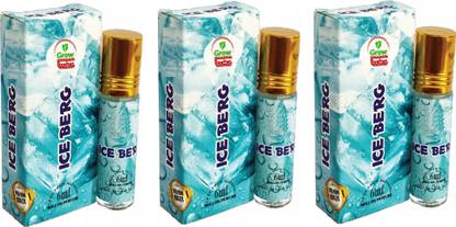 Grow Basket 3 Ice Berg Attar Combo Rollon Perfume aroma Luxury Long Lasting Fragrance 6ml Floral Attar