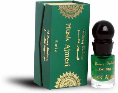 AL BUROOJ PERFUMES Musk Ajmeri 6 Ml Premium Long-lasting Alcohol-Free Rollon Attar Natural & Halal Floral Attar