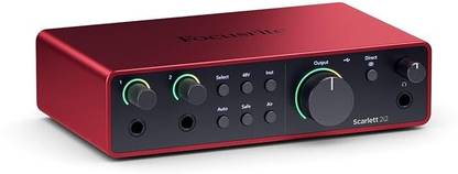 FOCUSRITE Scarlett 2i2 4th Gen, USB Audio Interface