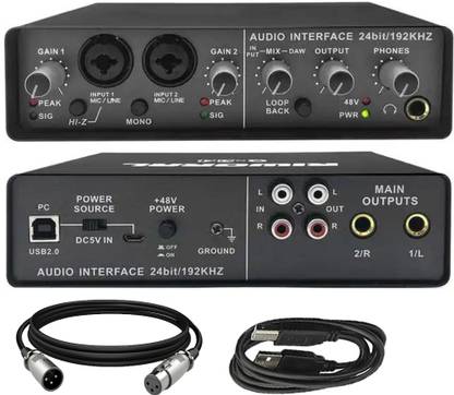 Urban Infotech Q24 2 Channel Audio Interface with xlr 24-bit/ 192 kHz Usb Audio Interface Audio Interface