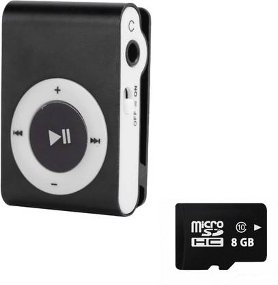 DRUMSTONE Mini MP3 Player with Back Clip 8GB Memory Card MP3 Player