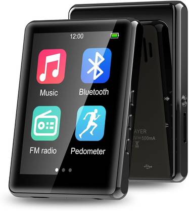 DRUMSTONE MP3 Player with Bluetooth – Full Touch Screen, HD Speaker, FM Radio & More 4 GB MP4 Player