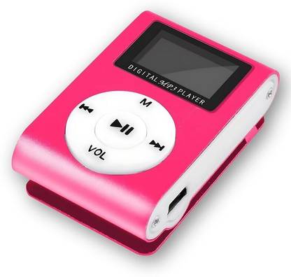 Lipzie Pink Mini Digital MP3 Player Featuring Stylish Compact Design 8 GB MP3 Player