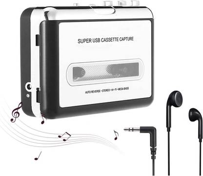 ezcap Cassette Player,Cassette Tape to MP3 Converter, Via USB Portable Cassette MP3 Player