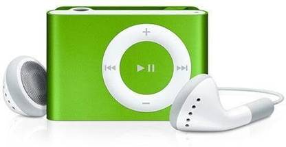 Rhobos Bright Green Clip MP3 Player | Rechargeable Battery, Perfect for Kids MP3 Player