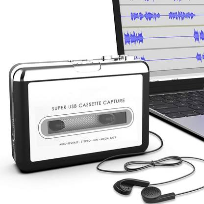 atdaraz 218 Cassette Capture Portable Tape Player,Cassette-to-MP3 Audio Music via USB MP3 Player