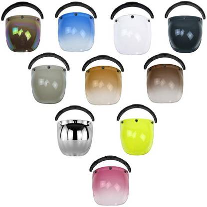 BNF 1 Piece Motorcycle Helmet Bubble Visor Combo