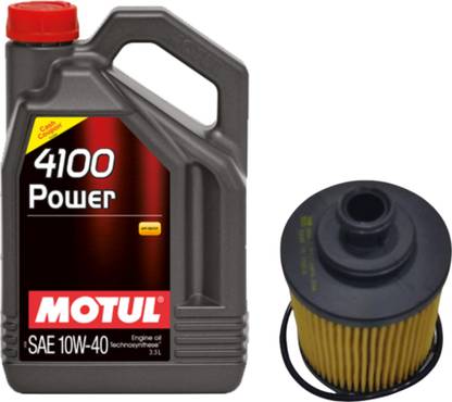MOTUL 4100 Power 5w30 technosynthese Engine oil 3.5L & oil filter for Ciaz Combo