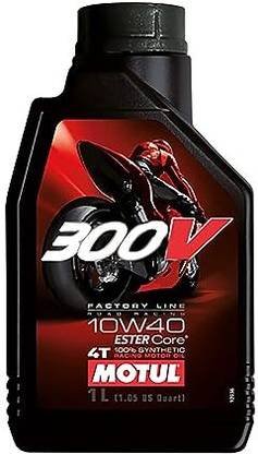 MOTUL 300V Factory Line Fully Synthetic 10W-40 Engine Oil with Power and Performance Combo