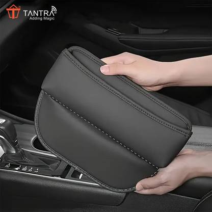 TANTRA Car Seat Gap Filler Organizer - Premium PU Leather Storage Box for Phone Combo