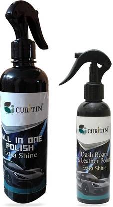 CURITIN KRENMARK INDIA All in One Polish 500ml - 1Qty, Dashboard Polish 200ml - 1Qty Combo