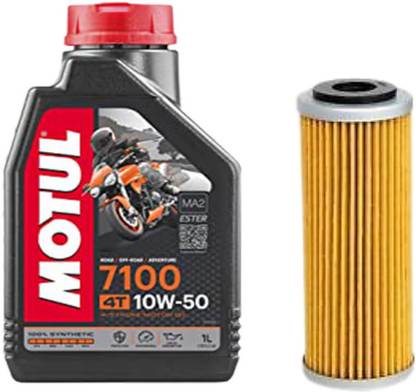 MOTUL 7100 10W50 Engine Oil And Oil Filter For Dominar 400c Combo
