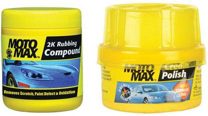Motomax Scratch Remover Wax, Cream polish Combo