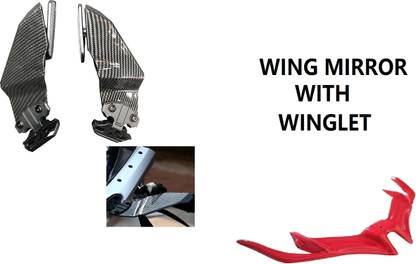 acube mart 2pc wing mirror aero H2, 1 R15 v3 WINGLET red Combo