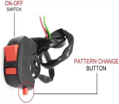 AIRSKY Hazard Flasher On Off Switch With Pattern Changing Button For Bike Handle Bar