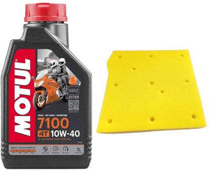 MOTUL 7100 10W40 ENGINE OIL AND AIR FILTER FOR CD 100 Combo