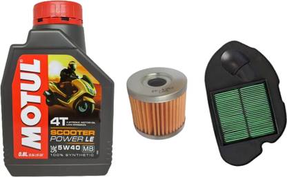 MOTUL SCOOTER POWER LE 5W40 - 800ML WITH AIR AND OIL FILTER FOR ACCESS Combo