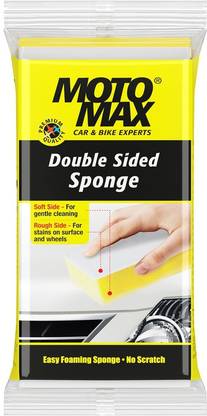 Motomax Non-Scratch Double-Sided Car, Bike, Kitchen Surfaces Cleaning Sponge Polyester Vehicle Washing  Sponge