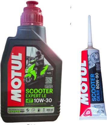 MOTUL SCOOTER EXPERT LE 10W30 -Technosynth Oil (800ML) & Scooter Gear 80w90 (150ml) Combo