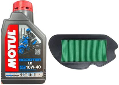 MOTUL SCOOTER POWER LE 10W40 AND AIR FILTER FOR ACTIVA NEW Combo