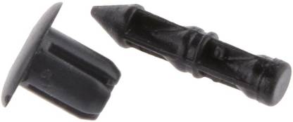 LoomTree 50pcs 8mm Hole Black Plastic Push In Type Rivets Fastener Retainer Clips ATV Rivet
