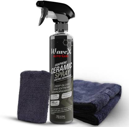 Wavex Graphene Ceramic Spray Coating 300ml, Coating Applicator, Microfiber Cloth| Combo