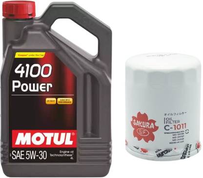 MOTUL 4100 Power 5w30 Engine oil 4L & oil filter for Lancer Combo