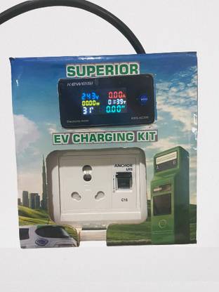 superior ev charging combo Smart Display EV car charger 20 mtr Polycab wire 2.5 sq.mm 3.0 core Combo