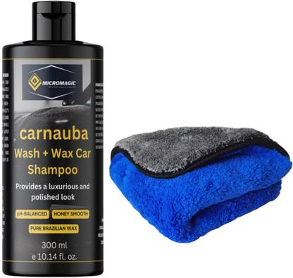 MicroMagic Wash and Wax shampoo 300 ml, 1 pieces of microfiber cloth 850 GSM Combo