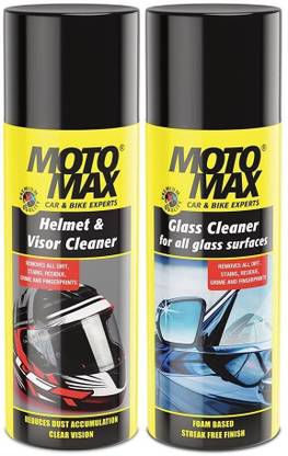 Motomax Glass Cleaner, 200ml + Helmet & Visor Cleaner, 200ml Combo
