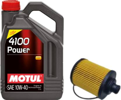 MOTUL 4100 Power 5w30 technosynthese Engine oil 3.5L & oil filter for Swift Dzire Combo