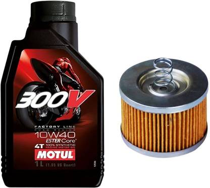 MOTUL 300V 10W40 ENGINE OIL AND OIL FILTER FOR FZ 250CC Combo