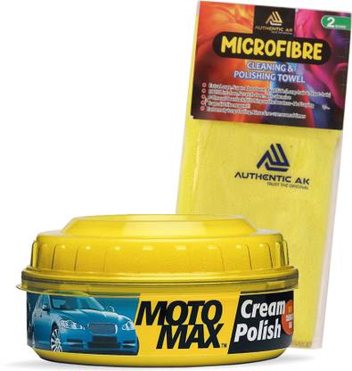 Motomax CREAM POLISH WITH MICROFIBER CLOTH AC 10 Combo