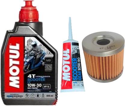 MOTUL SCOOTER LE 10W30 800ML, SCOOTER GEAR 80W90 (120ml) WITH OIL FILTER FOR ACCESS Combo