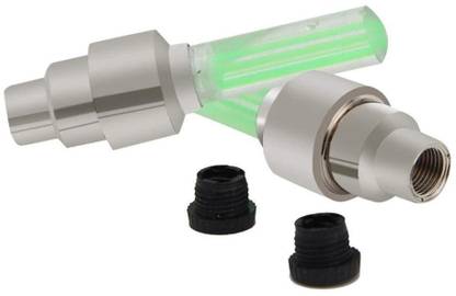 RAINBOW Tire Valve Cap LED Light with Motion Detection Sensor(Green) (Pack of 2) Combo