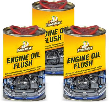 POWERMAX Quickly and Efficiently Dissolves Varnish, Sludge and Other Contaminants form Vital Engine Parts. Engine Oil Flush 300ml (Pack of 4) Combo