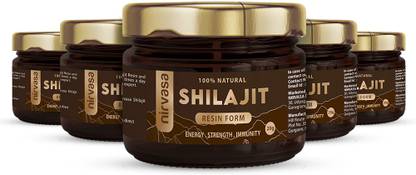 Nirvasa Shilajit Resin with Pure Gold & Silver Ayurvedic Natural shilajeet for Stamina