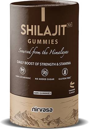 Nirvasa Original Shilajit Plus Gummies To Improve Strength Stamina & Endurance