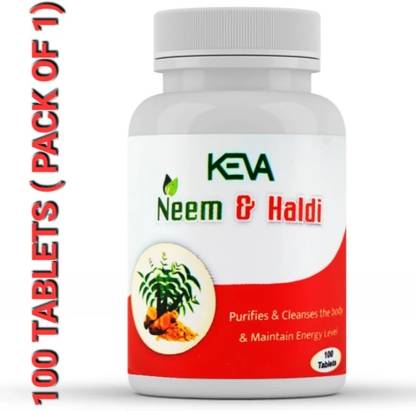 KEVA Neem & Haldi Tablets For Useful in Digestive Health & Radiant Skin