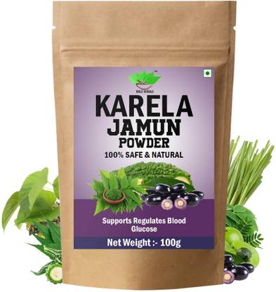 BIRJI HERBALS KARELA JAMUN POWDER 100% SAFE & NATURAL
