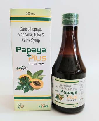 REVIVE HERBALS Papaya Plus Syrup to Increases Platelet Count & Immunity