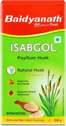 Baidyanath Isabgol Psyllium Husk-200gm|For Healthy Digestive Tract,Relief from Constipation