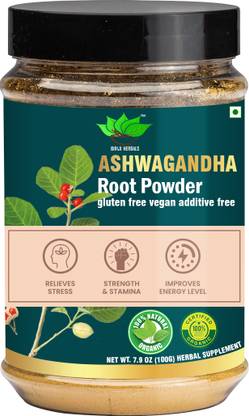BIRJI HERBALS ASHWAGANDHA ROOT POWDER (100g)