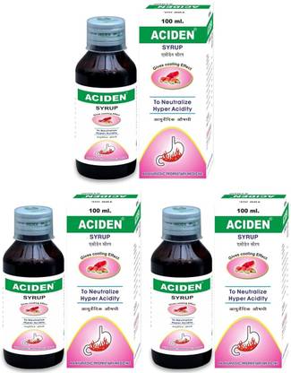 ACIDEN Syrup to Neutralize Hyper Acidity-100 ml (Pack of 3)