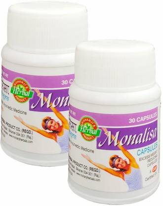 HERB ELIXIR Monalisa Capsules - Weight Management Capsules - 30 Capsules Pack of 2